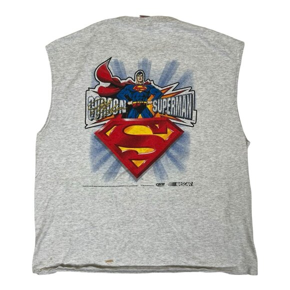 Vintage Jeff Gordon Superman NASCAR Sleeveless T-Shirt Size 2XL USA Made 1999 - Picture 3 of 11